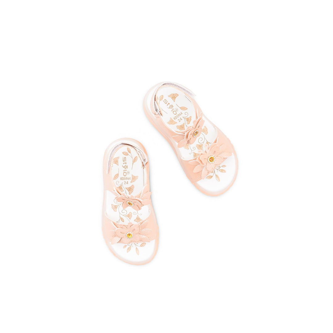 Girls Peach Formal Sandal KD5964