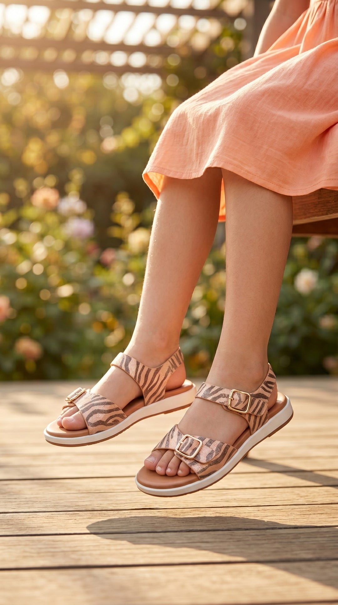 Girls Golden Formal Sandal KD5993