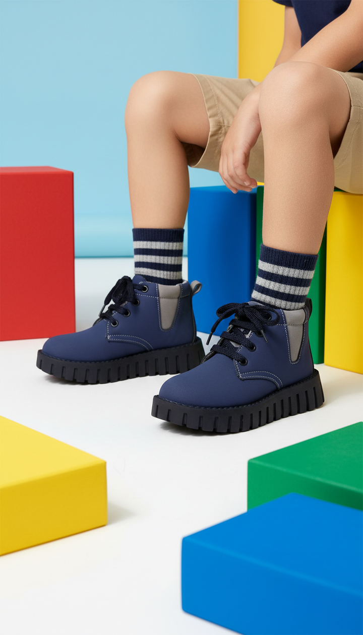 Boys Blue Formal Long Shoes KD8079