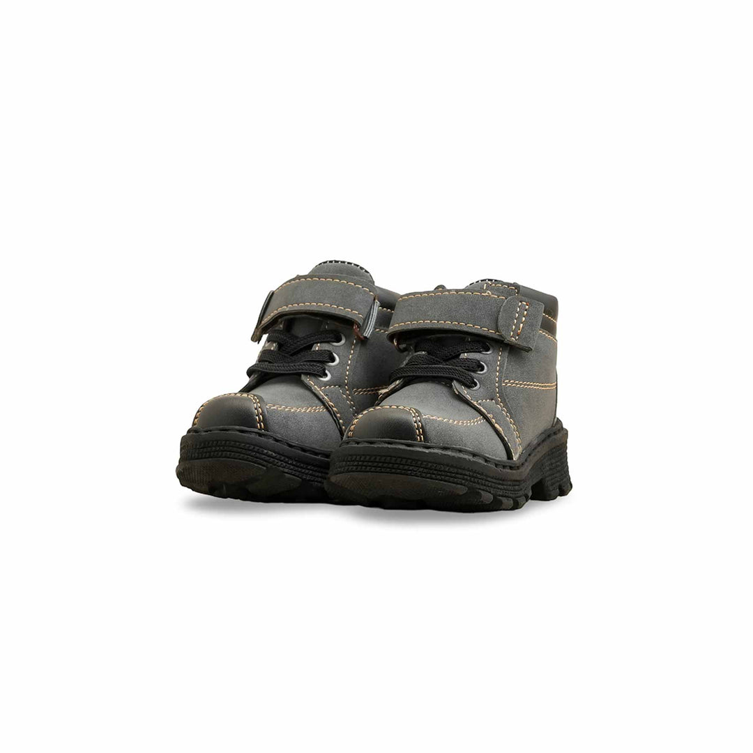 Boys Grey Formal Long Shoes KD8084