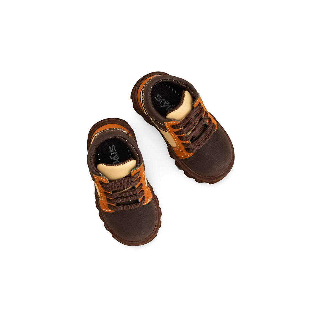 Boys Coffee Formal Long Shoes KD8085