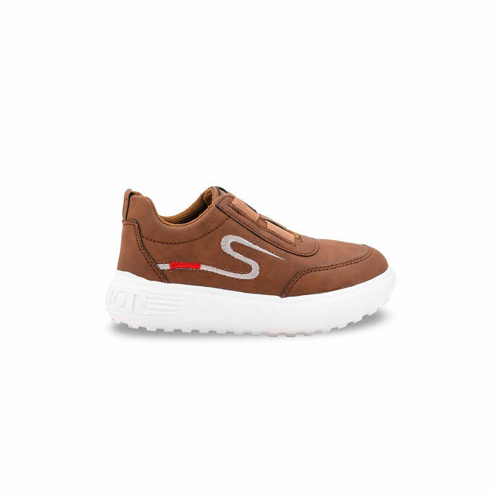 Boys Brown Casual Jogger KD8111
