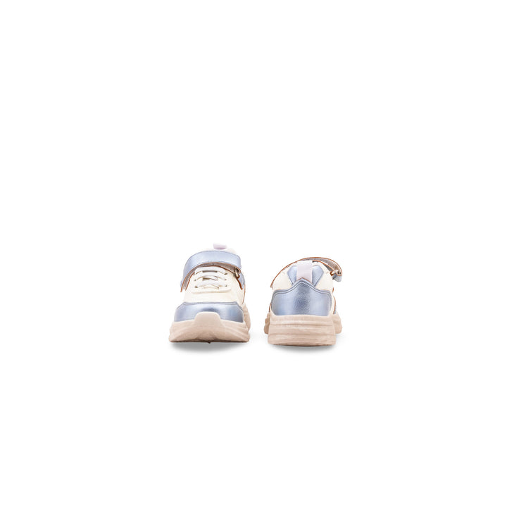 Girls White Casual Jogger KD8112