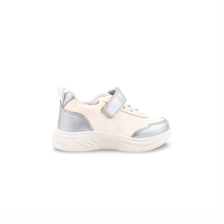 Girls White Casual Jogger KD8113