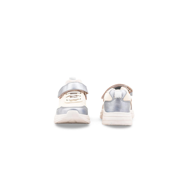 Girls White Casual Jogger KD8113