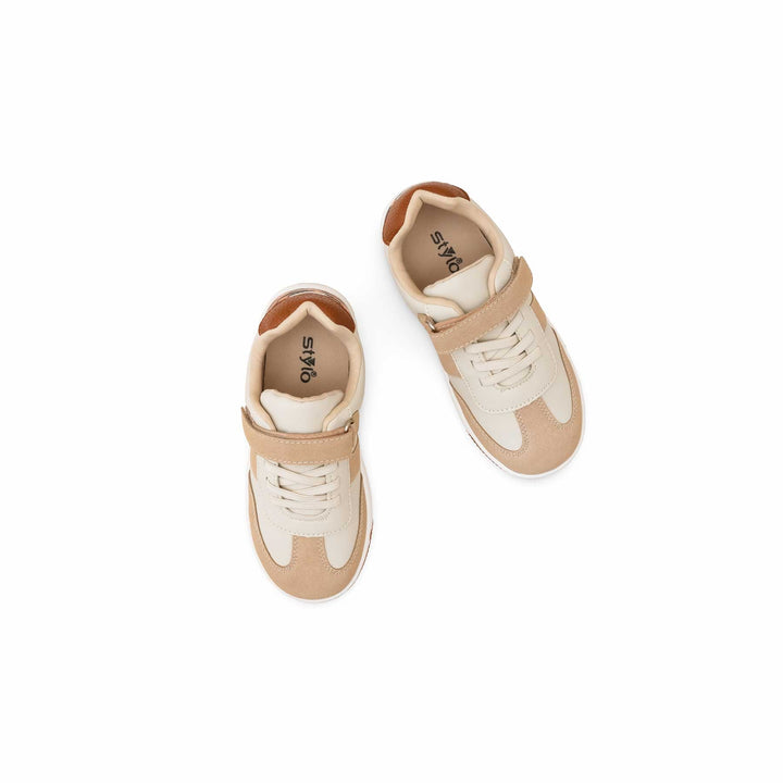 Boys Beige Casual Jogger KD8168