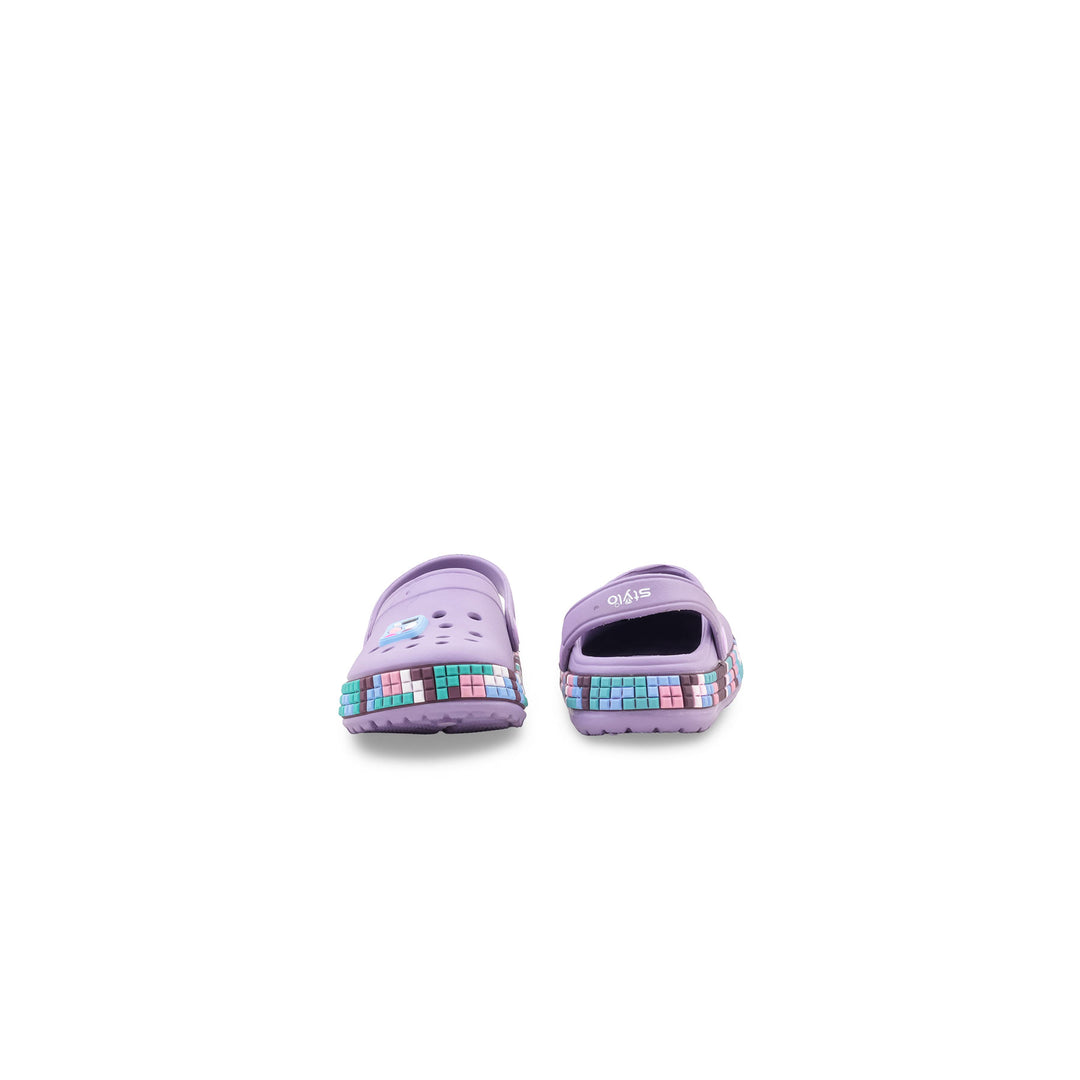 Girls Purple Flip Flops KD8210