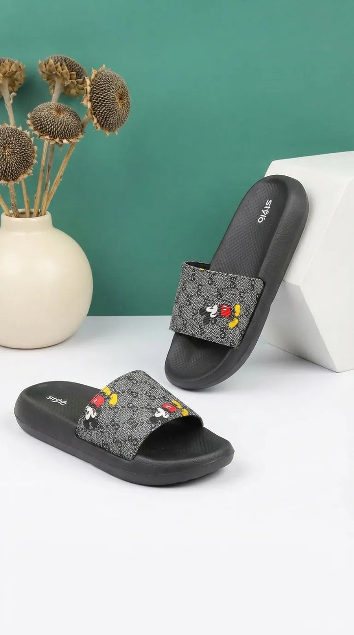 Boys Black Casual Flip Flop KD8241