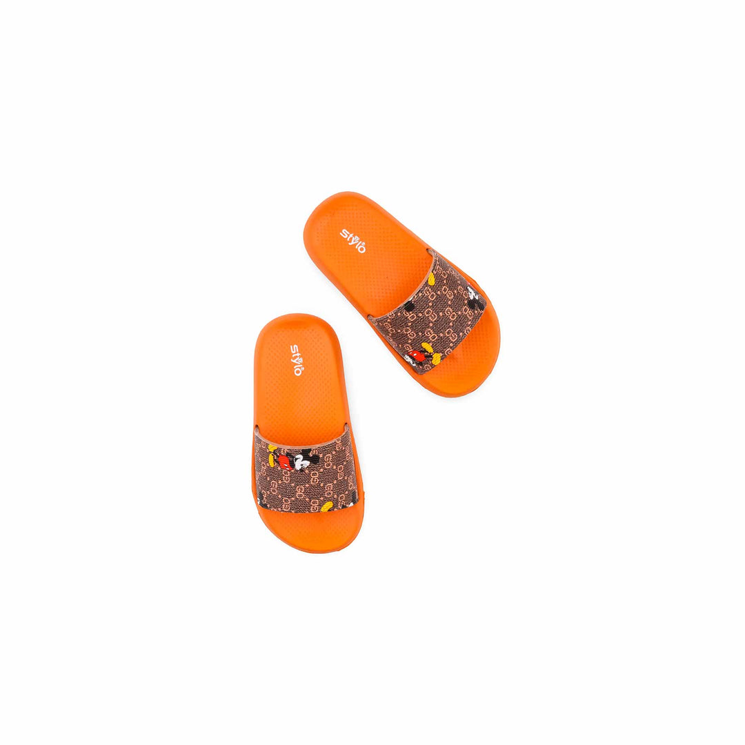 Boys Orange Casual Flip Flop KD8241