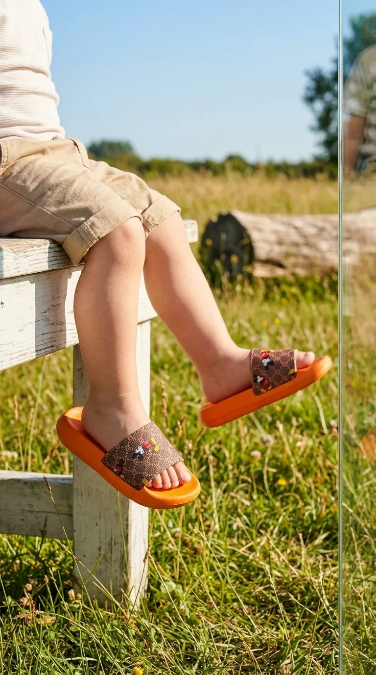 Boys Orange Casual Flip Flop KD8241
