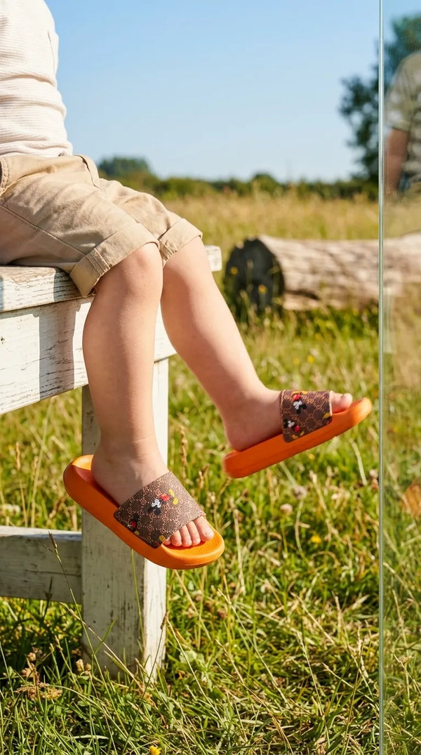 Boys Orange Casual Flip Flop KD8241