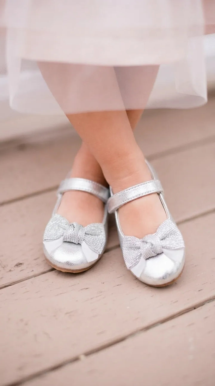 Girls Silver Fancy Pumps KD8248