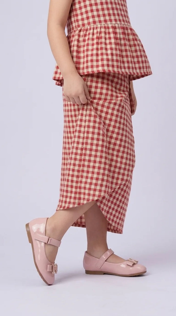 Girls Pink Formal Pumps KD8253