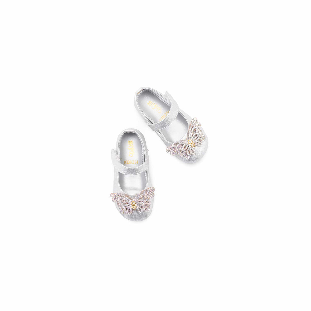Girls Silver Fancy Pumps KD8254