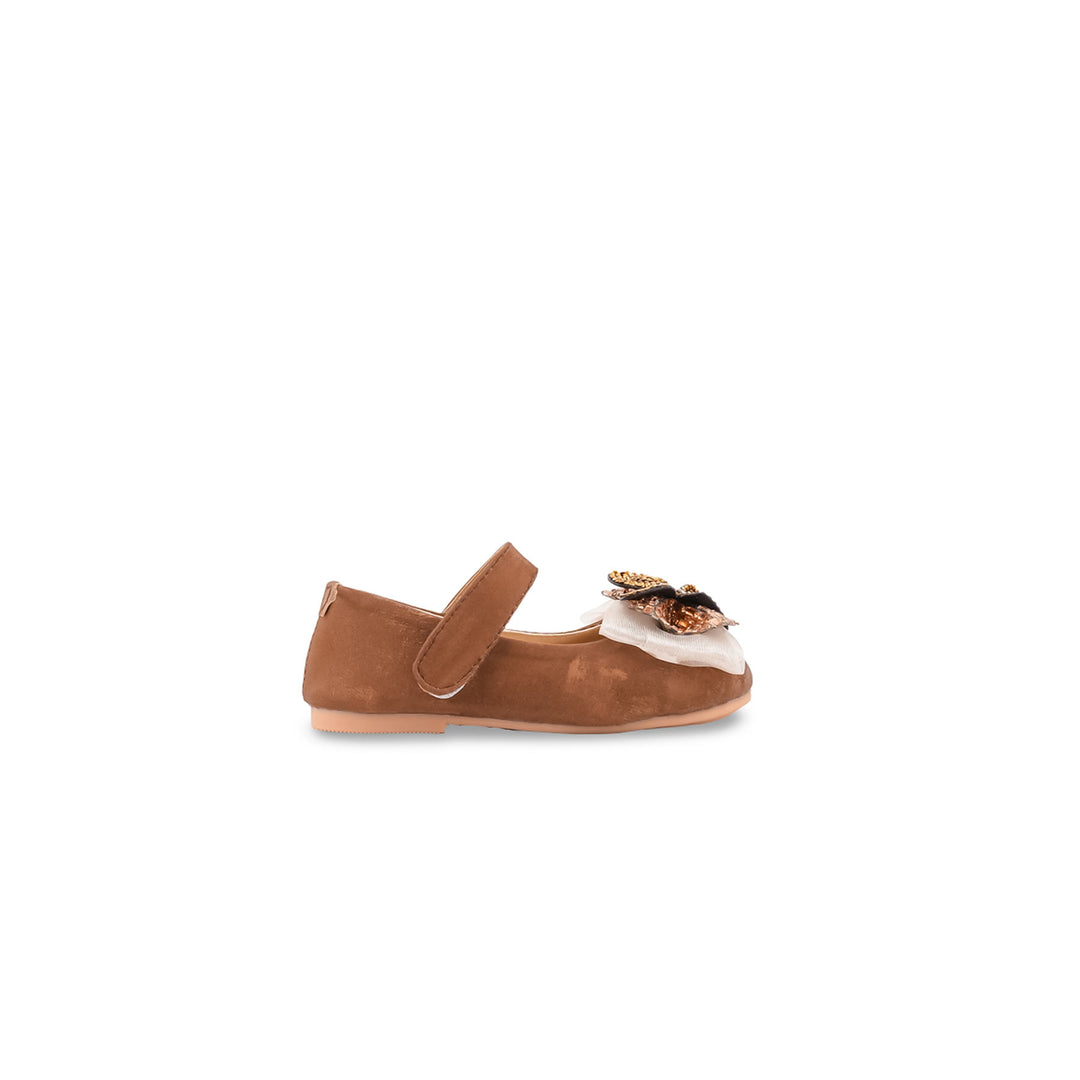 Girls Brown Formal Pumps KD8255