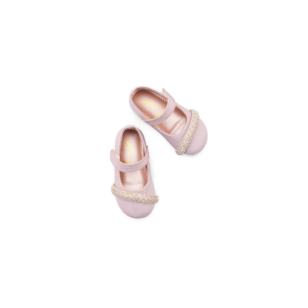 Girls Peach Fancy Pumps KD8257