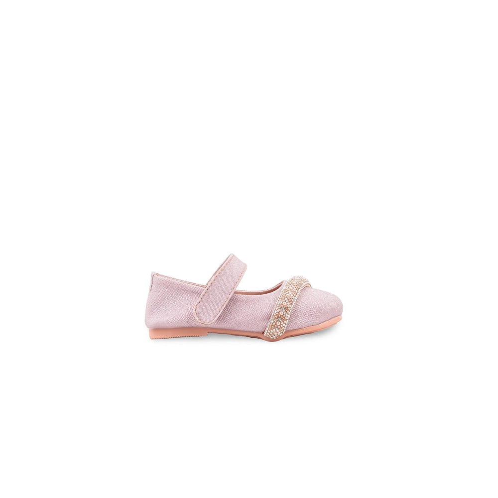 Girls Peach Fancy Pumps KD8257