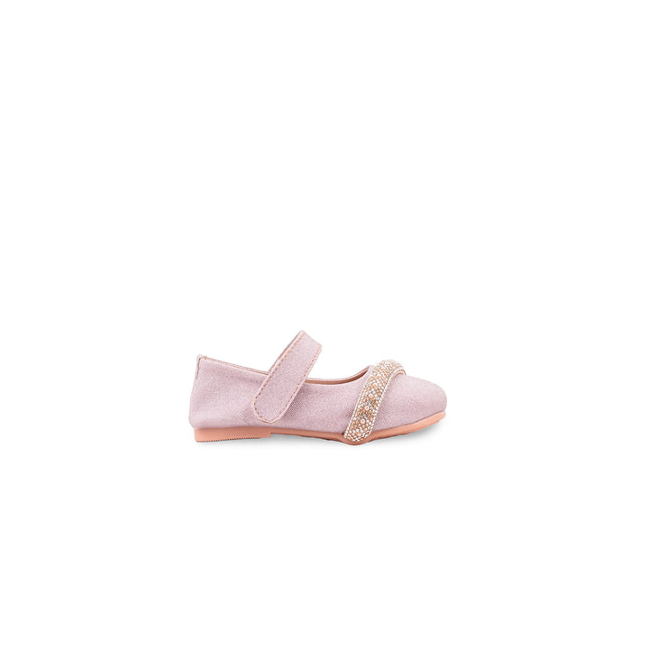 Girls Peach Fancy Pumps KD8257