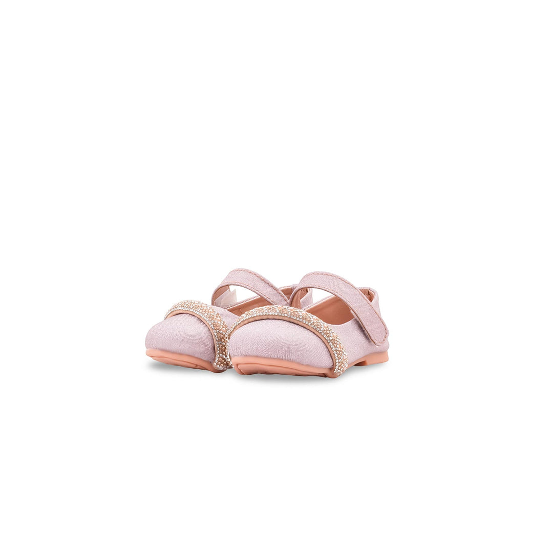 Girls Peach Fancy Pumps KD8257