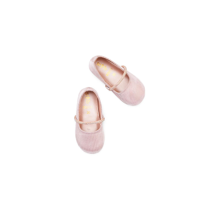 Girls Peach Fancy Pumps KD8258