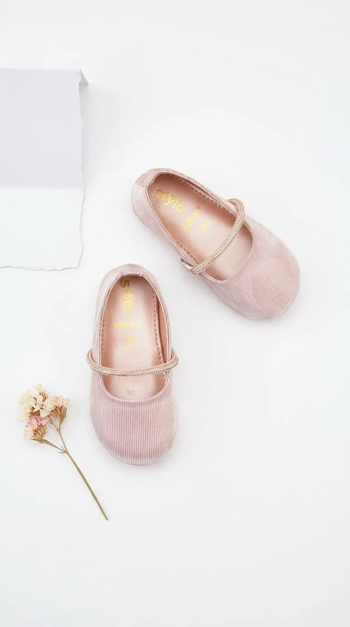 Girls Peach Fancy Pumps KD8258