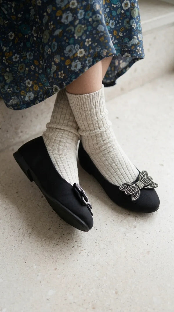 Girls Black Formal Pumps KD8264