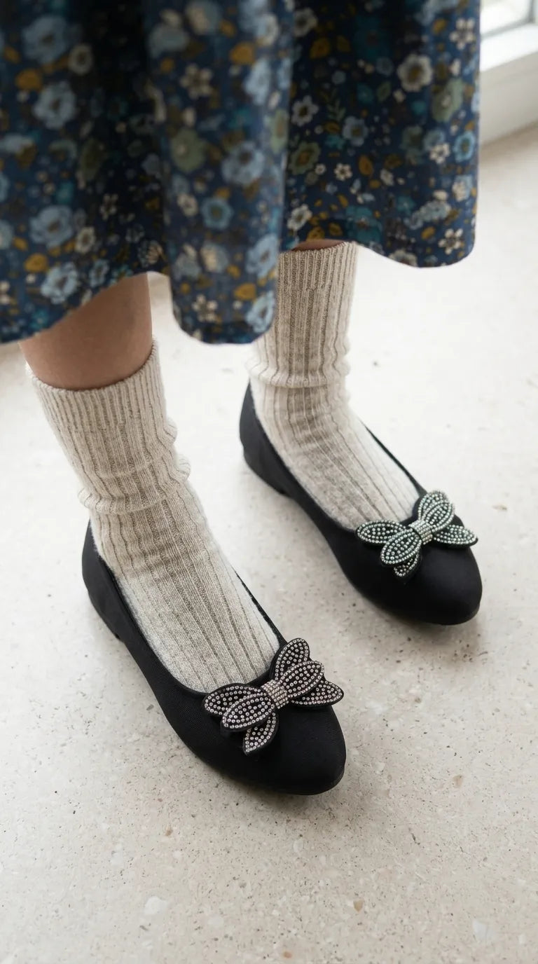 Girls Black Formal Pumps KD8264