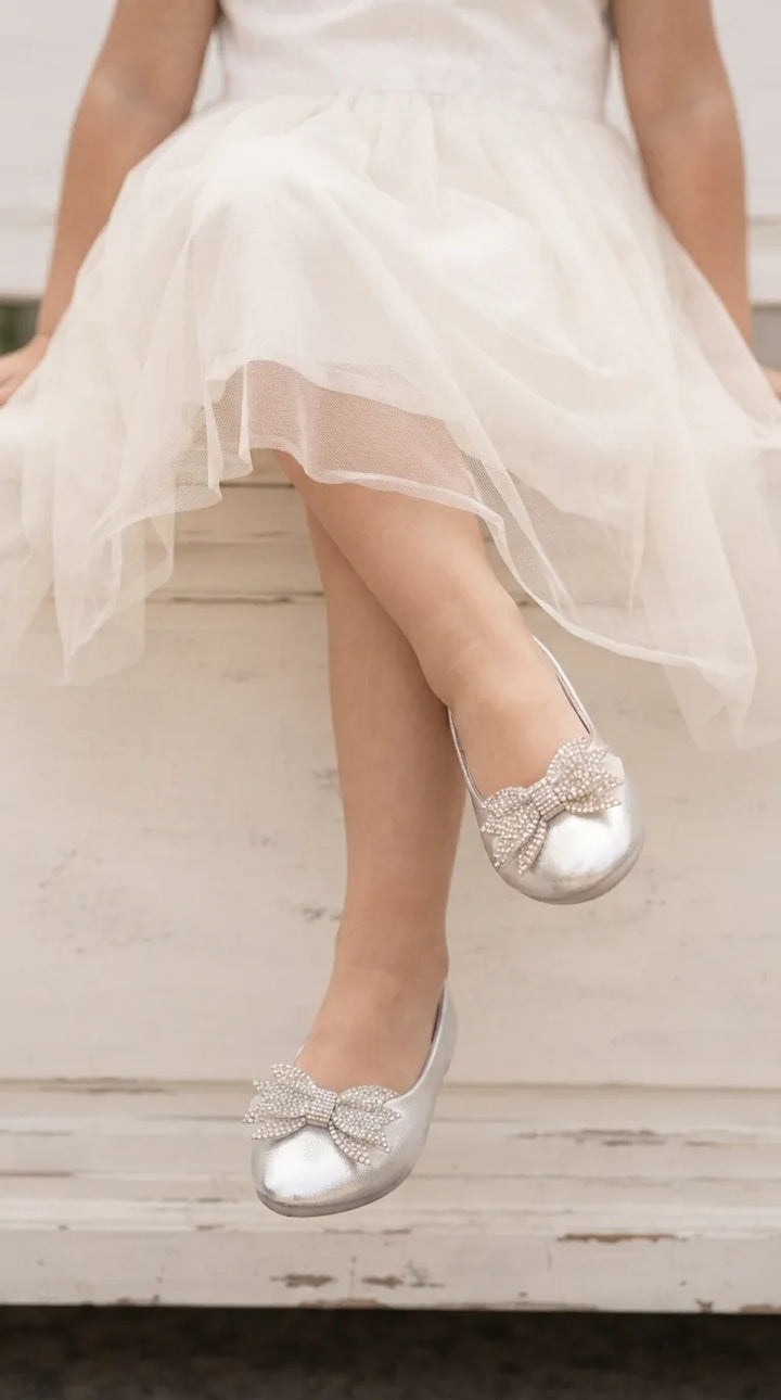 Girls Silver Fancy Pumps KD8265