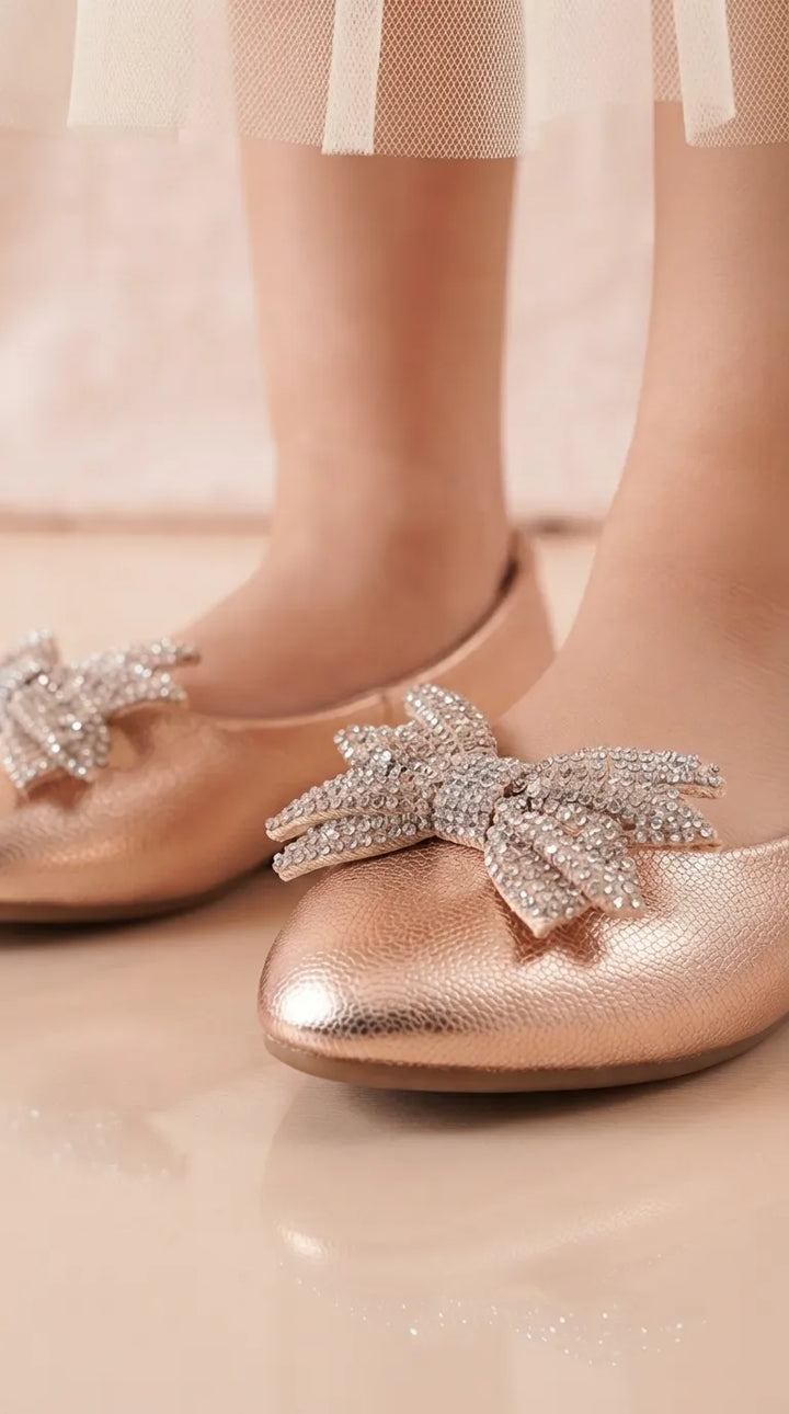 Girls Peach Fancy Pumps KD8265