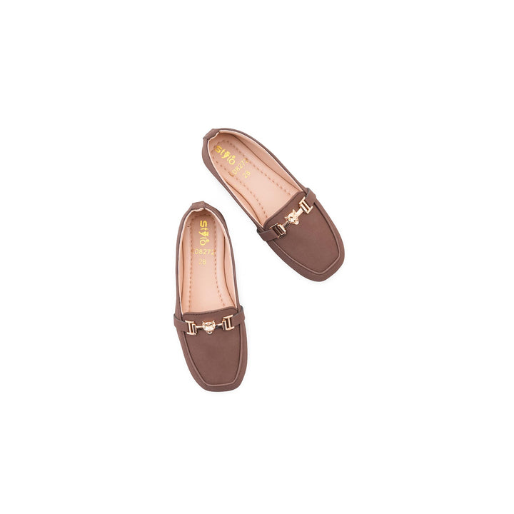 Girls Brown Casual Pumps KD8272