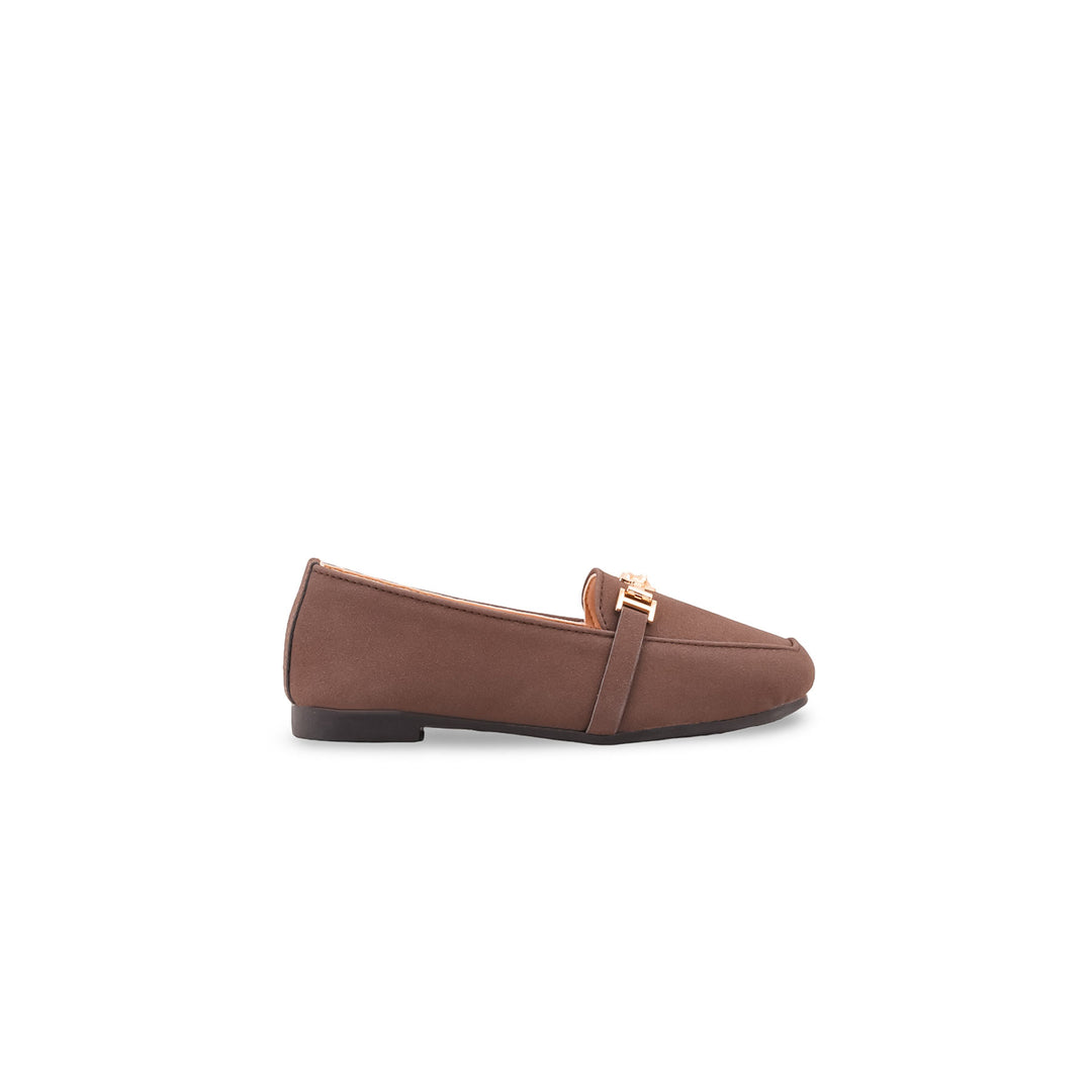 Girls Brown Casual Pumps KD8272