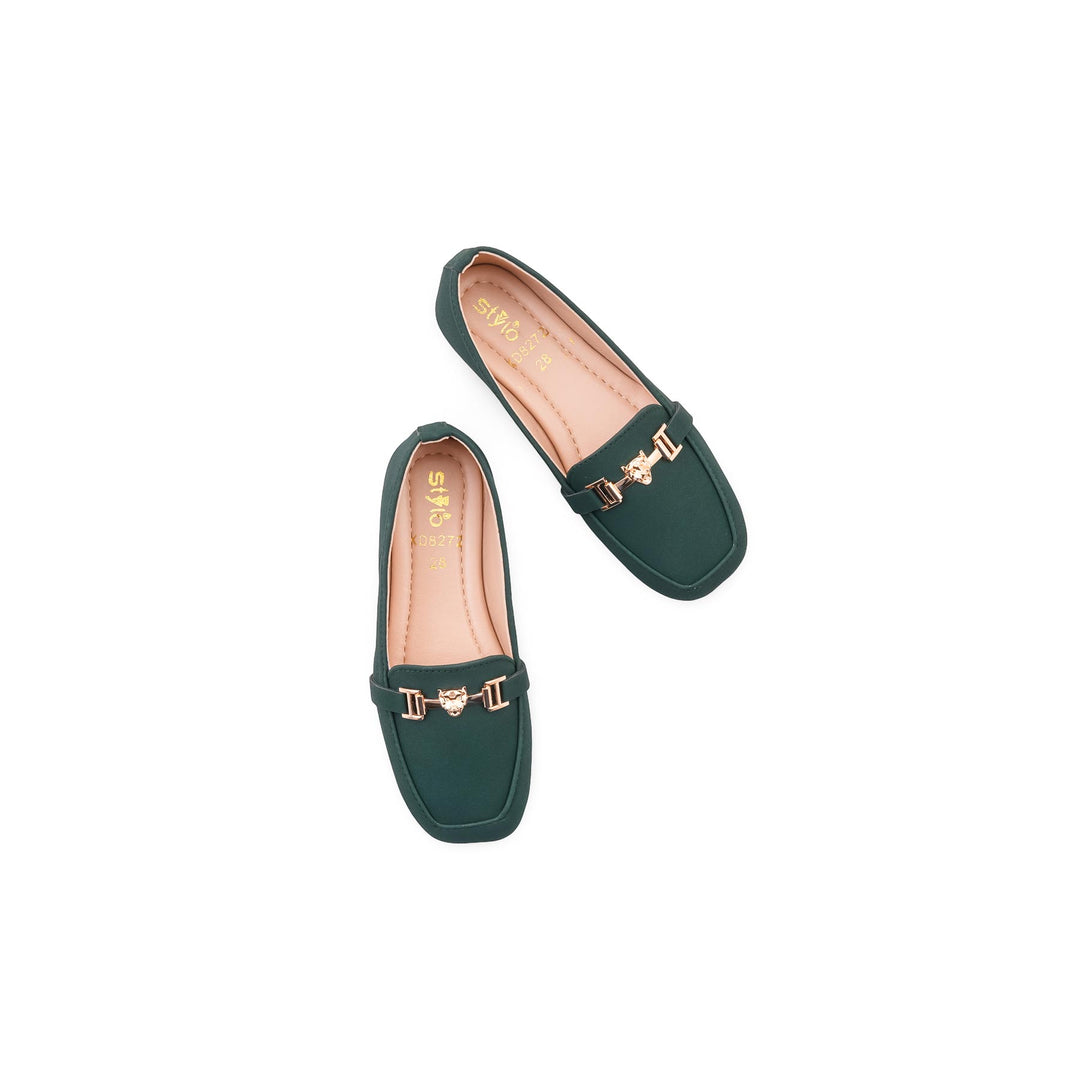 Girls Green Casual Pumps KD8272