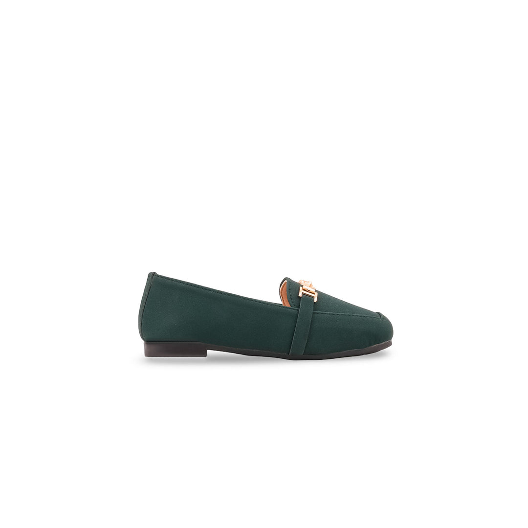 Girls Green Casual Pumps KD8272
