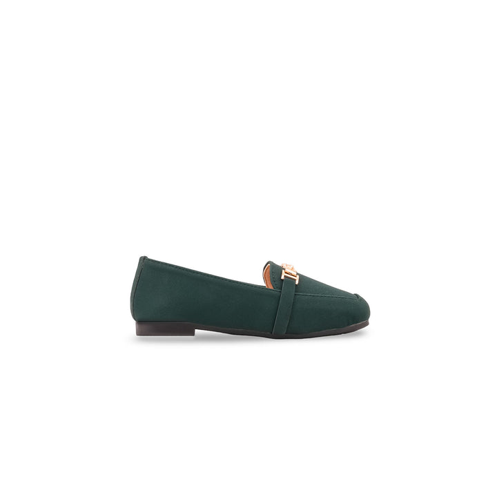 Girls Green Casual Pumps KD8272