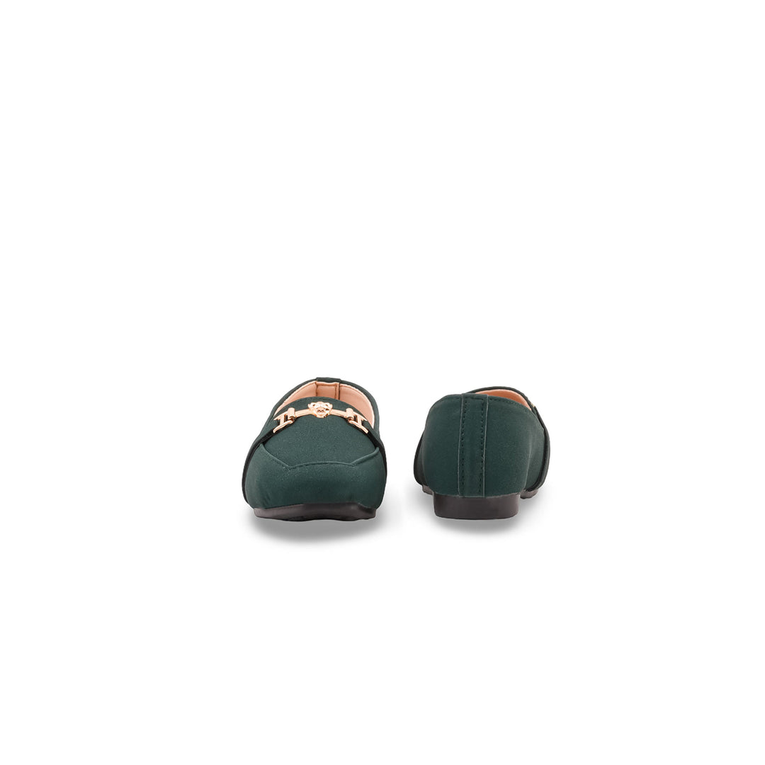 Girls Green Casual Pumps KD8272