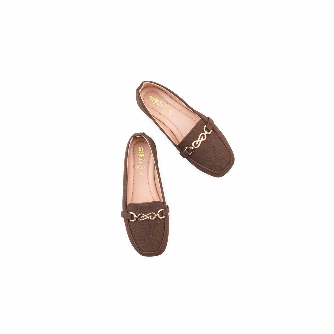 Girls Brown Casual Pumps KD8273