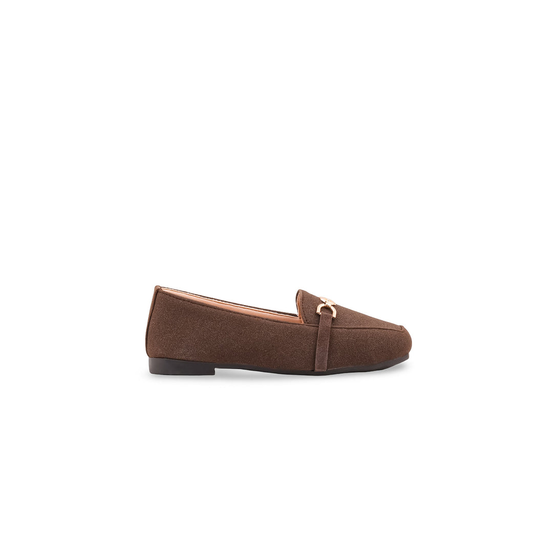 Girls Brown Casual Pumps KD8273