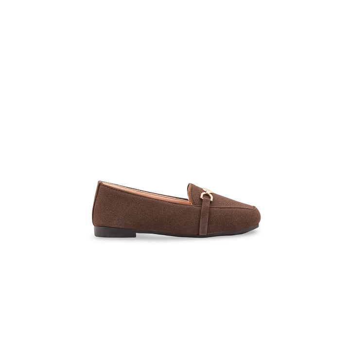Girls Brown Casual Pumps KD8273
