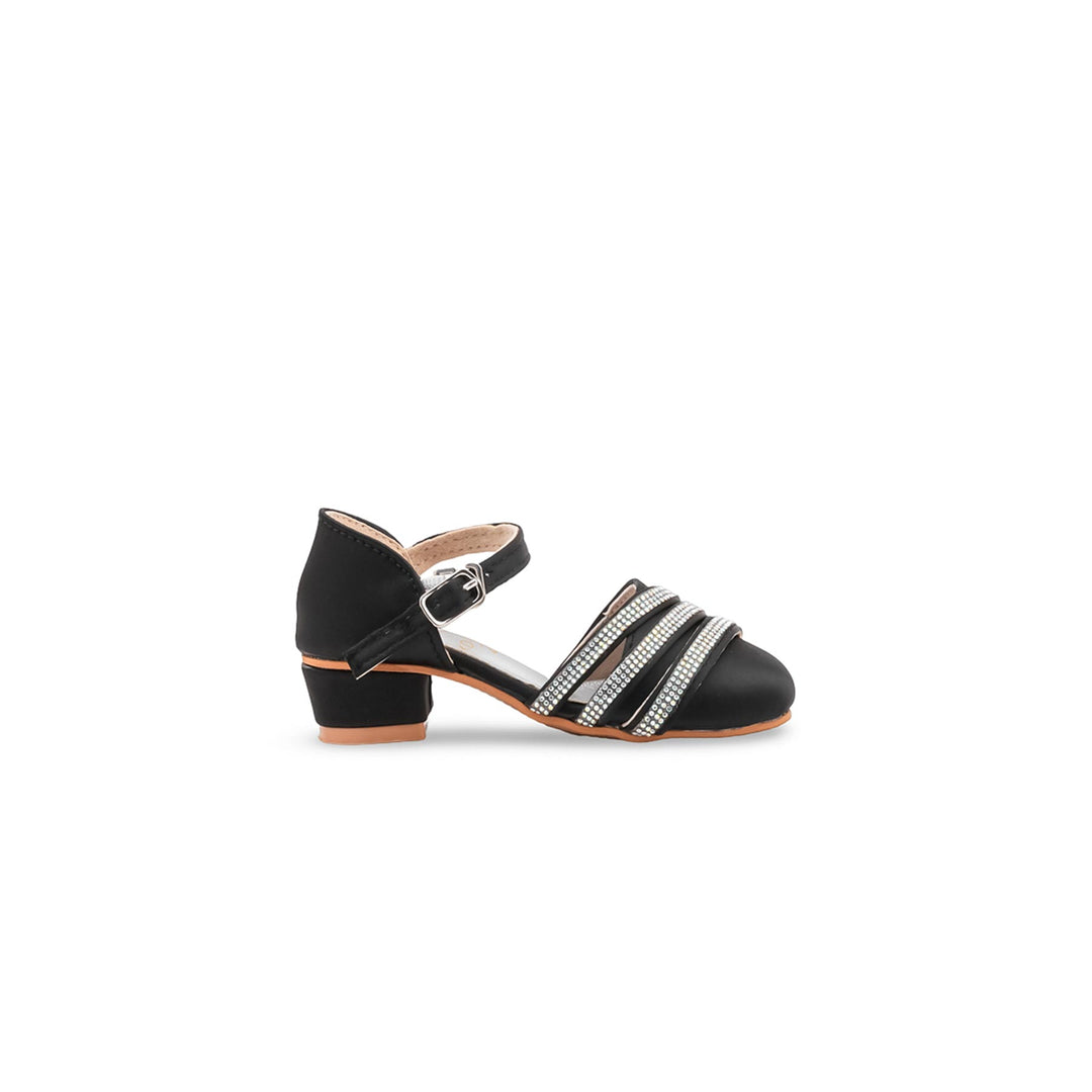 Girls Black Formal Pumps KD8275