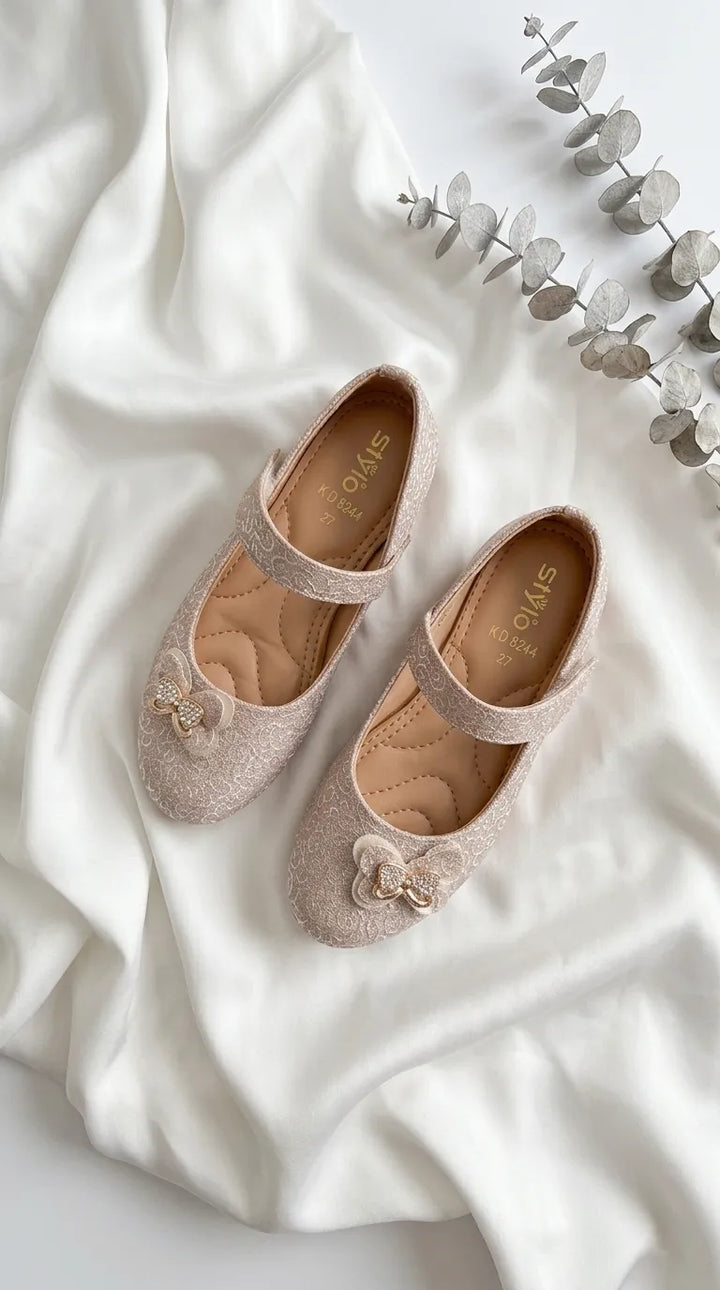Girls Golden Fancy Pumps KD8277