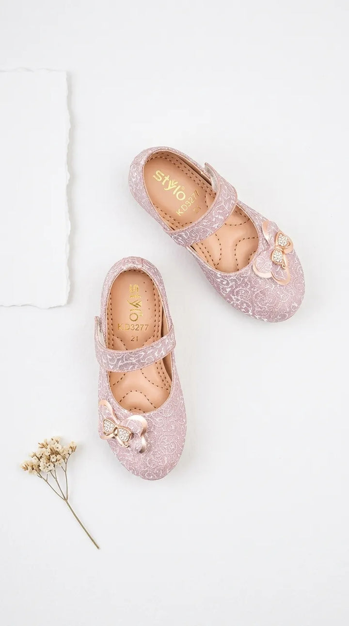 Girls Peach Fancy Pumps KD8277