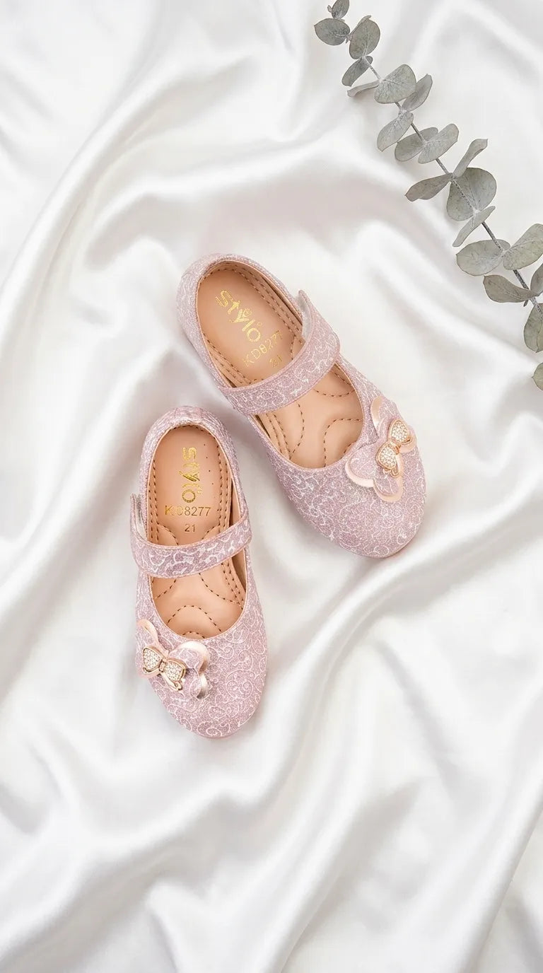 Girls Peach Fancy Pumps KD8277