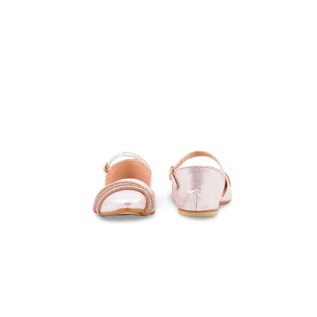 Girls Peach Fancy Pumps KD8281
