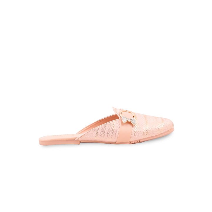 Girls Peach Formal Pumps KD8284