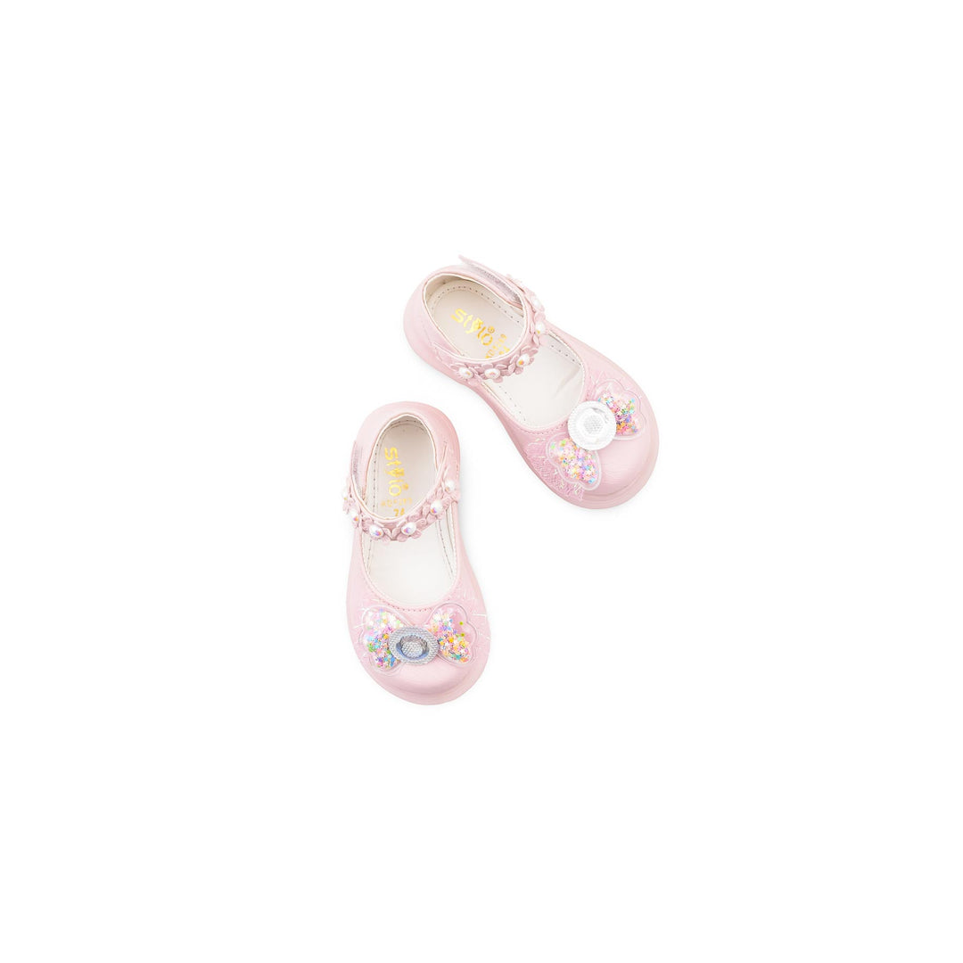 Girls Pink Formal Pumps KD8289