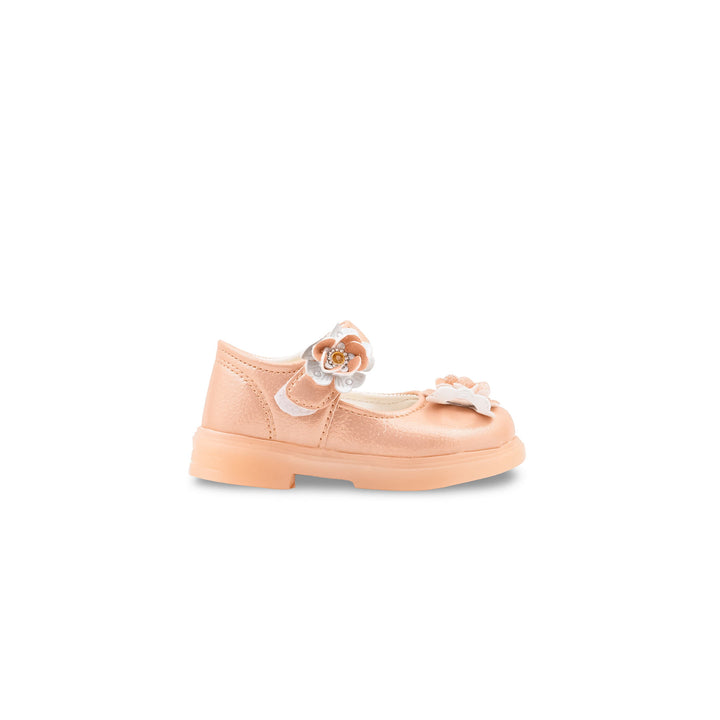 Girls Peach Formal Pumps KD8290