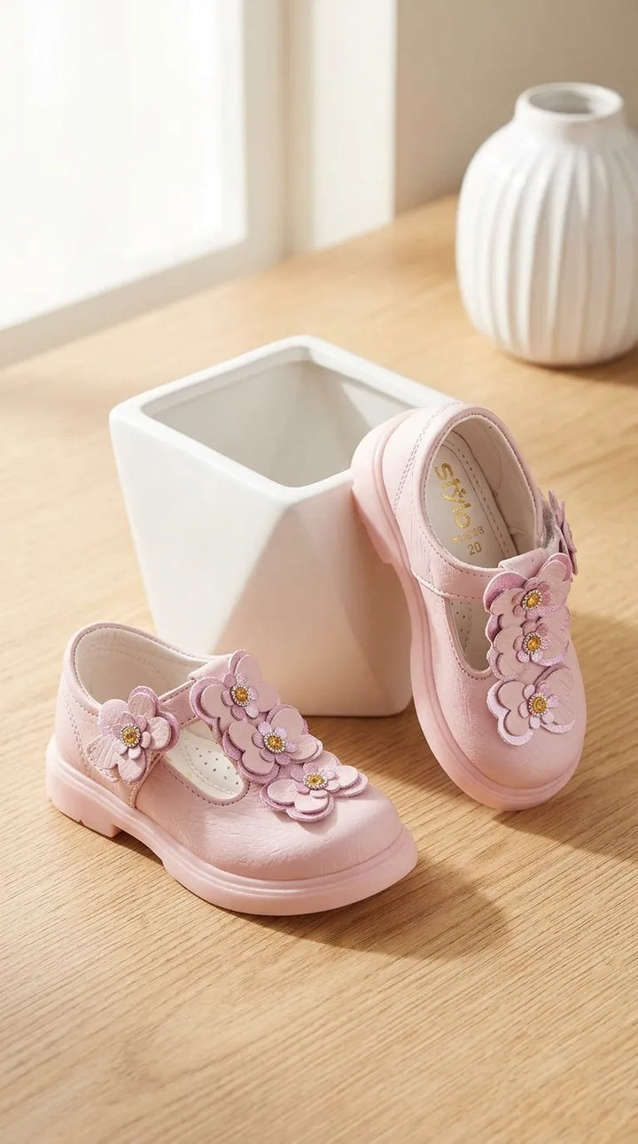 Girls Pink Formal Pumps KD8291