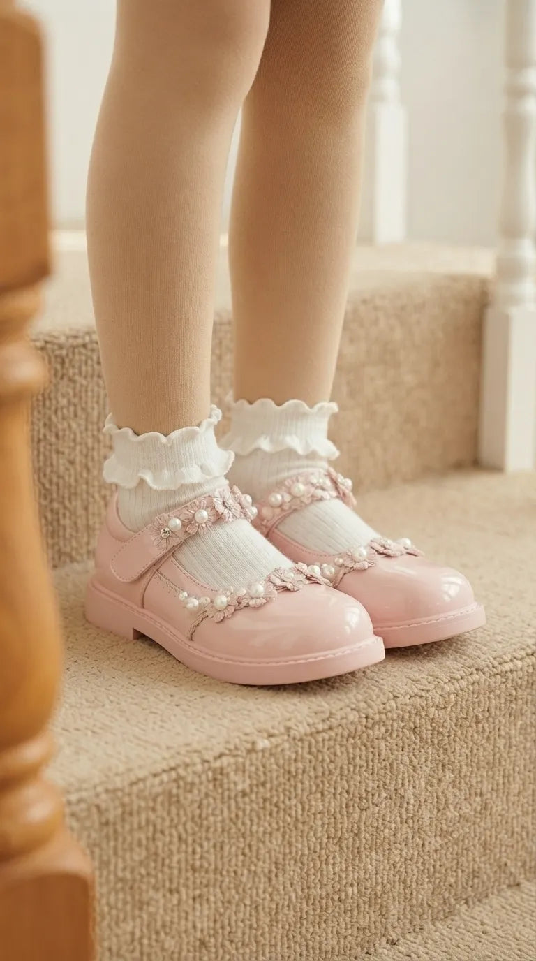 Girls Pink Formal Pumps KD8292