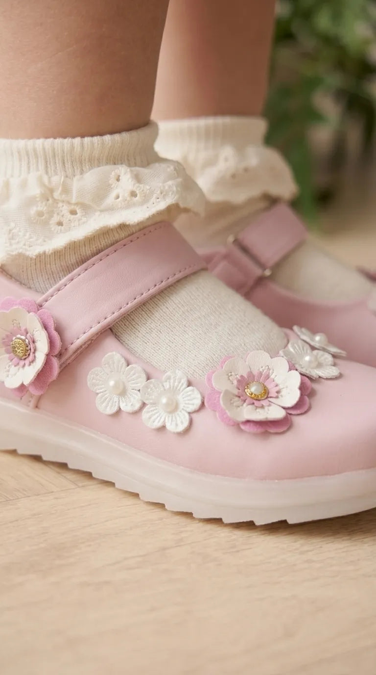Girls Pink Casual Pumps KD8293