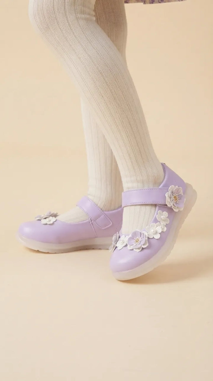 Girls Purple Casual Pumps KD8293
